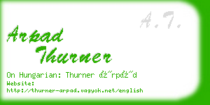 arpad thurner business card